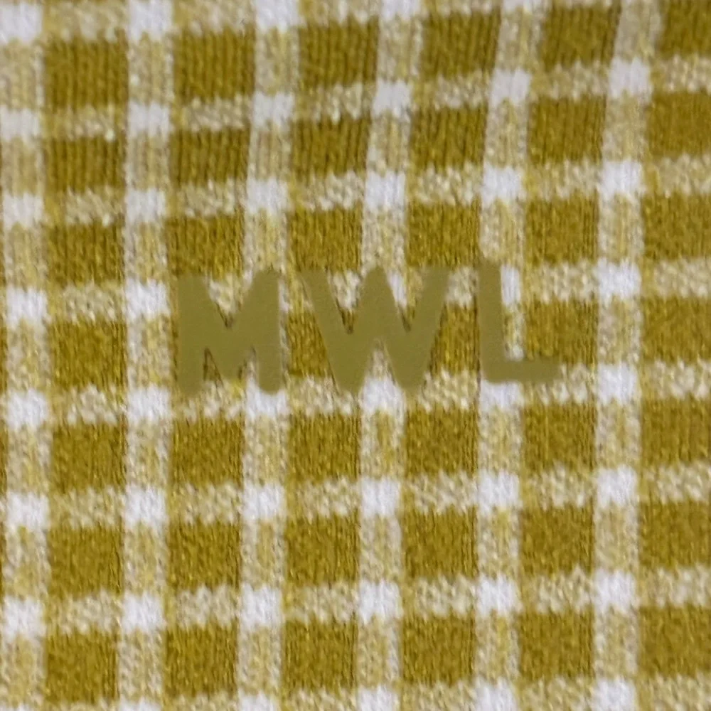 Madewell Green Gingham Crop Top with built in shelf bra - Picture 3 of 4